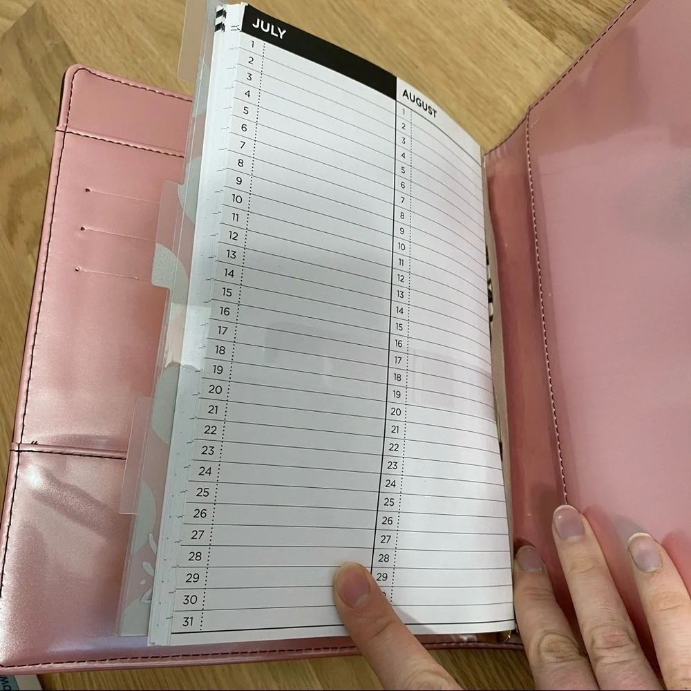 Black Pink Padded Planner Calendar NEW School Home